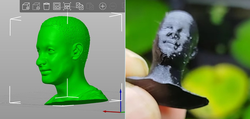 Buste 3D modélisé avec une IA